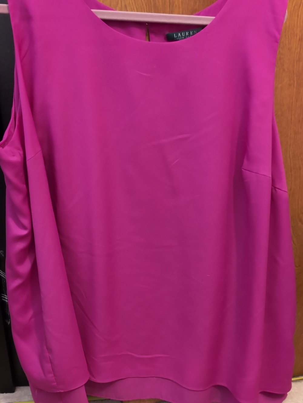 Lauren Ralph Lauren Bright Magenta Sleeveless Blouse